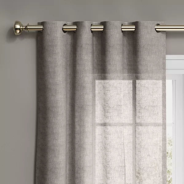 2-Piece Light Filtering Textured Weave Window Curtain Panel