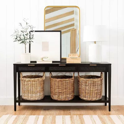 East Bluff Woven Drawer Console Table