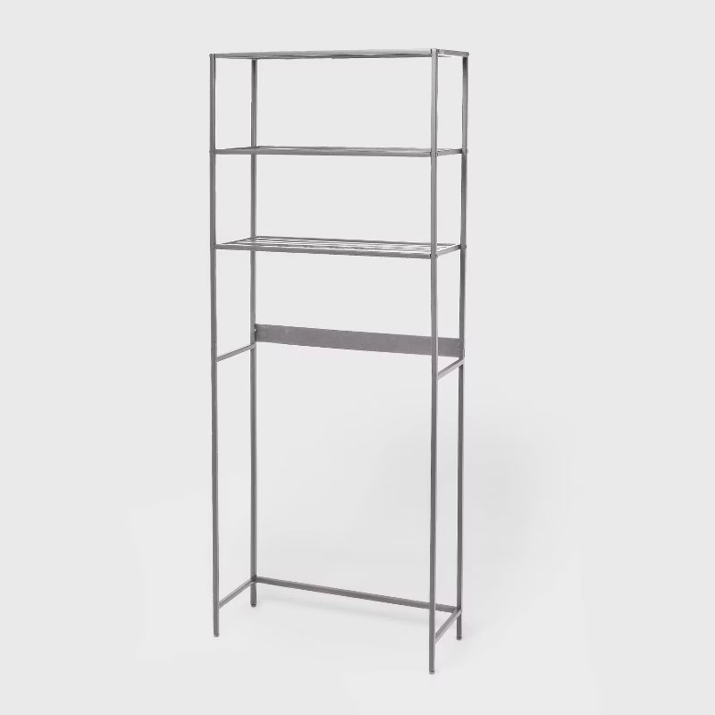 Over The Toilet Storage Brushed Nickel Metal