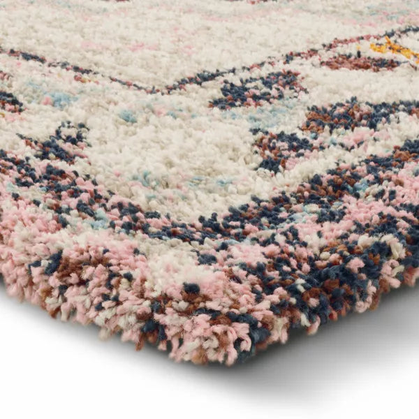 Indoor Geometric Shag Woven Rug 7'x10