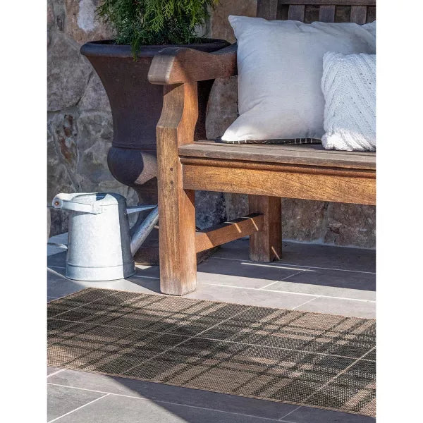 Outdoor Checkered - Buffalo Plaid Area Rug - 12ft Runner