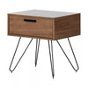 Slendel 1 Drawer Nightstand Light Brown -Scandinavian Style, Bedside Storage