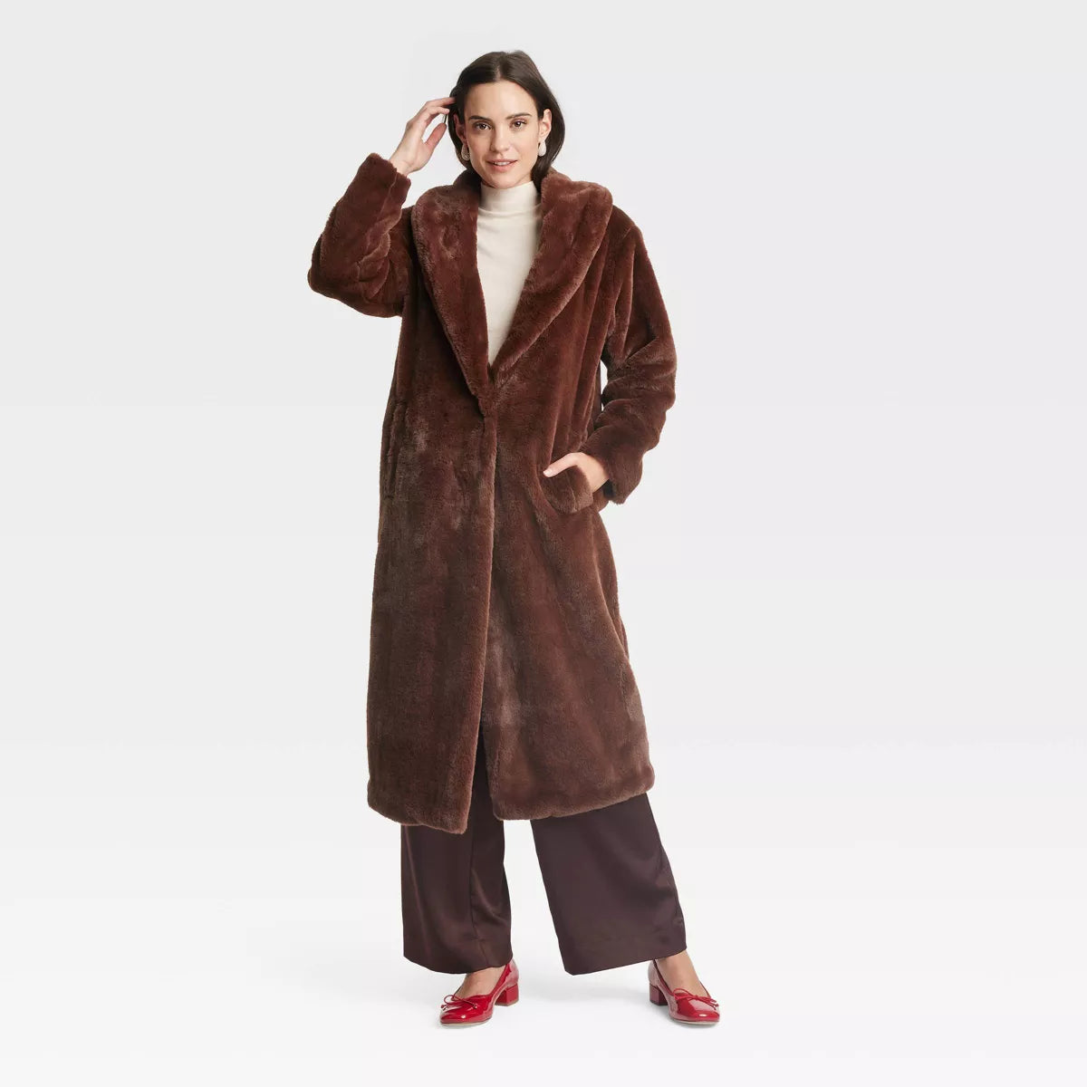 Women's Long Faux Fur Jacket