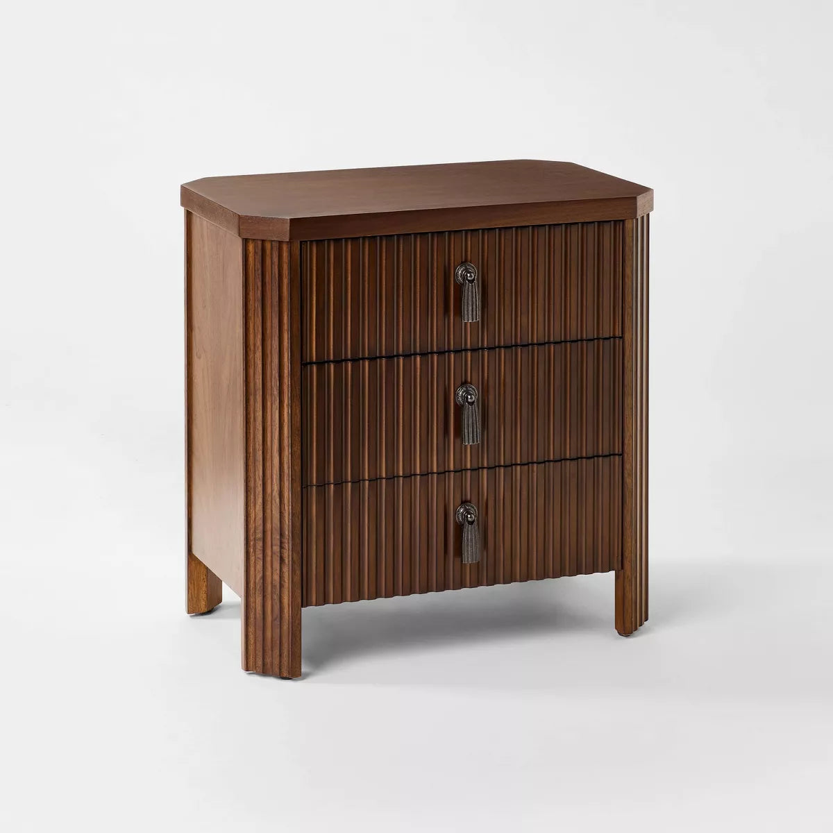 Laguna Nigel Fluted Nightstand - Brown SHOWROOM ITEM