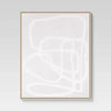 (Set of 2) Line Drawing Wall Canvases Gray/White