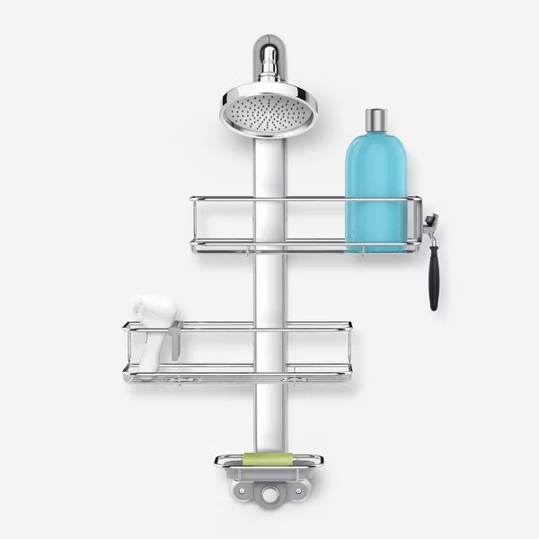 Medium Adjustable Shower Caddy - Stainless Steel/Anodized Aluminum