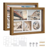A4 Shadow Box Frame, Memory Display Case for Desk Wall Decor Set of 2