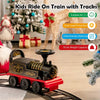 6V Electric Kids Ride On Train Motorized Train Toy w/ Track & 6 Wheels