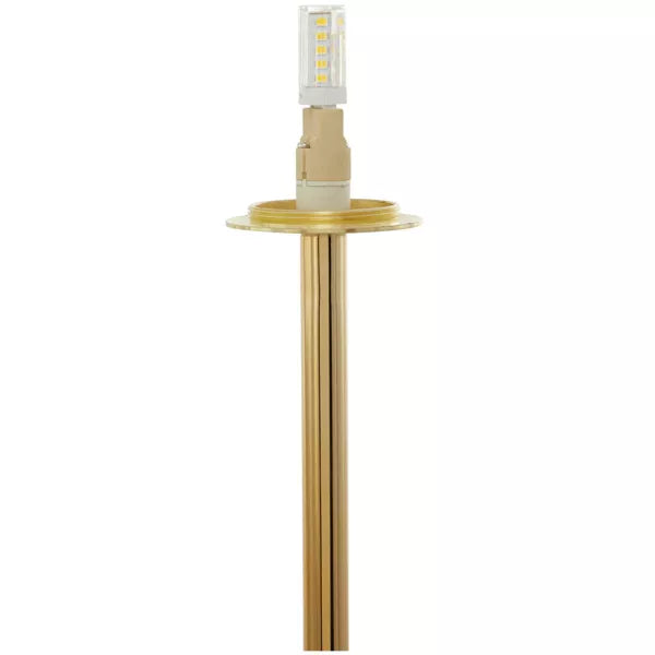2-Light Marble Orb Floor Lamp with Marble Base