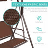 2-Seater Outdoor Adjustable Canopy Swing Glider Patio Bench