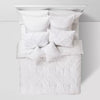 8pc Pinch Pleat Comforter Bedding Set - Queen