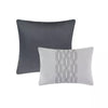 Aya Jacquard Geo Comforter & Sheets Bedding Set Gray - Queen