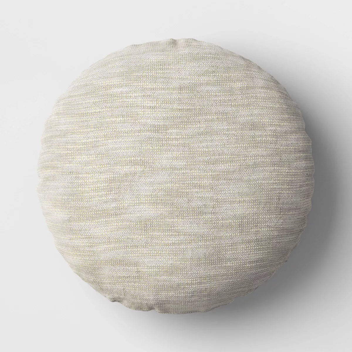 Woven Cotton  Round Throw Pillow, final cut