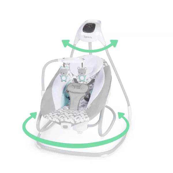 2-in-1 Multi-Direction Compact Baby Swing & Rocker with Vibrations - Raylan