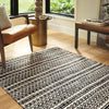 Washable Norwalk Stripe Rug Black/White 4'x6'