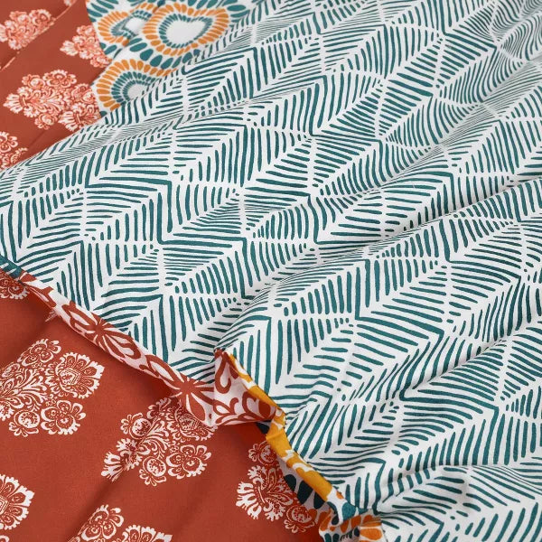 3pc Bohemian Stripe Cotton Duvet Cover Set - King