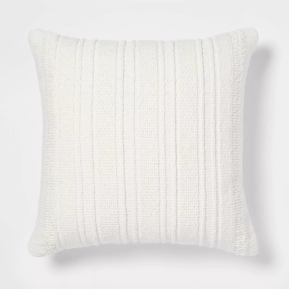 Oversized Textural Woven Throw Pillow - Cream SHOWROOM ITEM