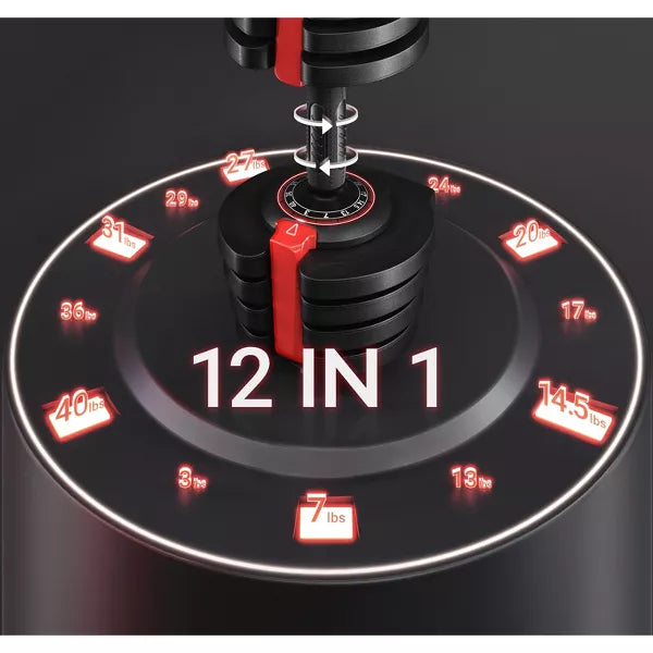 1-Piece Quick-adjust Dumbbell for Home Gym