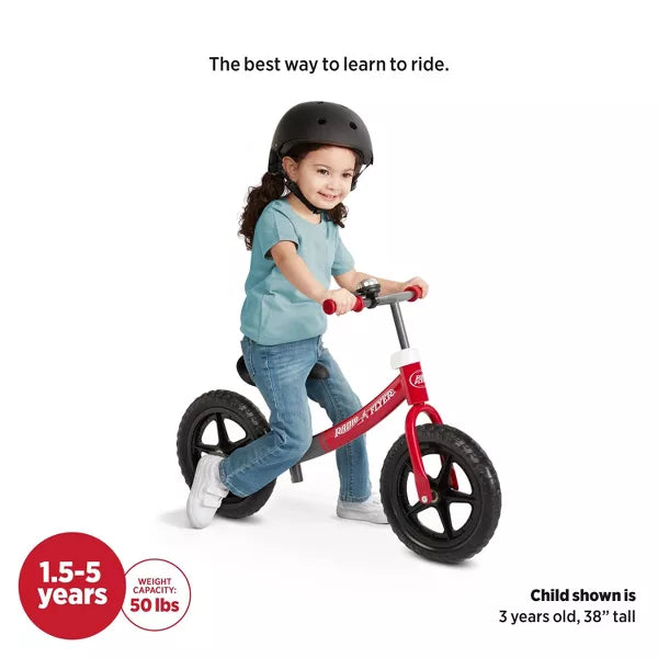Glide and Go Pro Kids' Balance Bike - Black/Red
