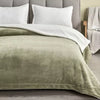 Cozy Solid Plush with Shearling Reverse Bed Blanket - King