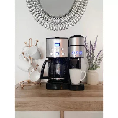 Coffee Center 12 Cup Coffeemaker and Single-Serve Brewer Stainless Steel