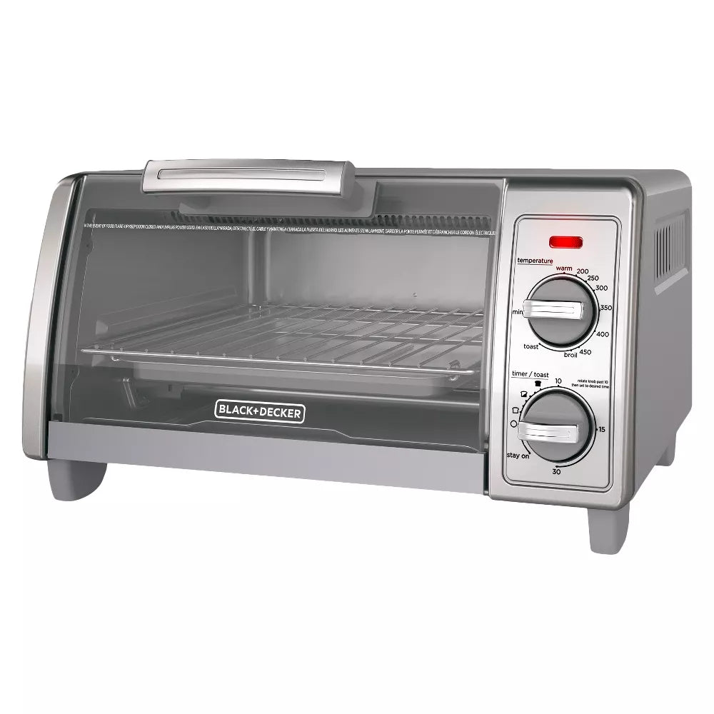 BLACK+DECKER 4 Slice Toaster Oven - Silver