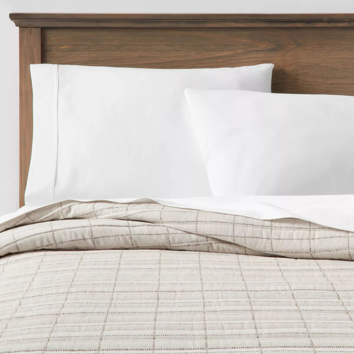 Flannel Windowpane Quilt - King