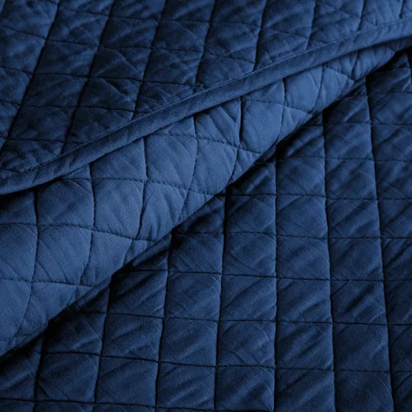 Ava Diamond Oversized Cotton Quilt Set Full/Queen