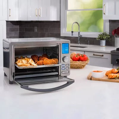 Digital Stainless Steel Toaster Oven Air Fryer – Stainless Steel: Dishwasher-Safe, Airfryer Toaster Oven