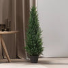 Artificial Cedar Tree Outdoor Artificial Topiary Cedar Plants UV protection Fake Tree Pre Potted Tree for Porch Decor, Perfect Housewarming Gift 1Pack