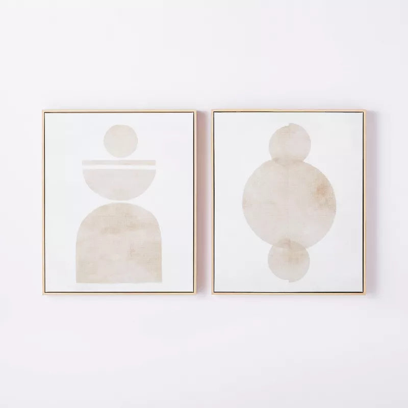 Abstract Shapes Framed Canvas (Set of 2)