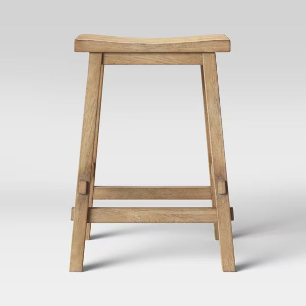 Halifax Farmhouse Wood Counter Height Barstool