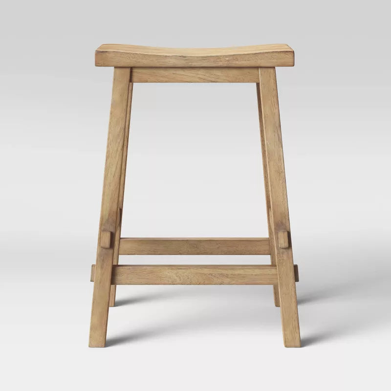 Halifax Farmhouse Wood Counter Height Barstool