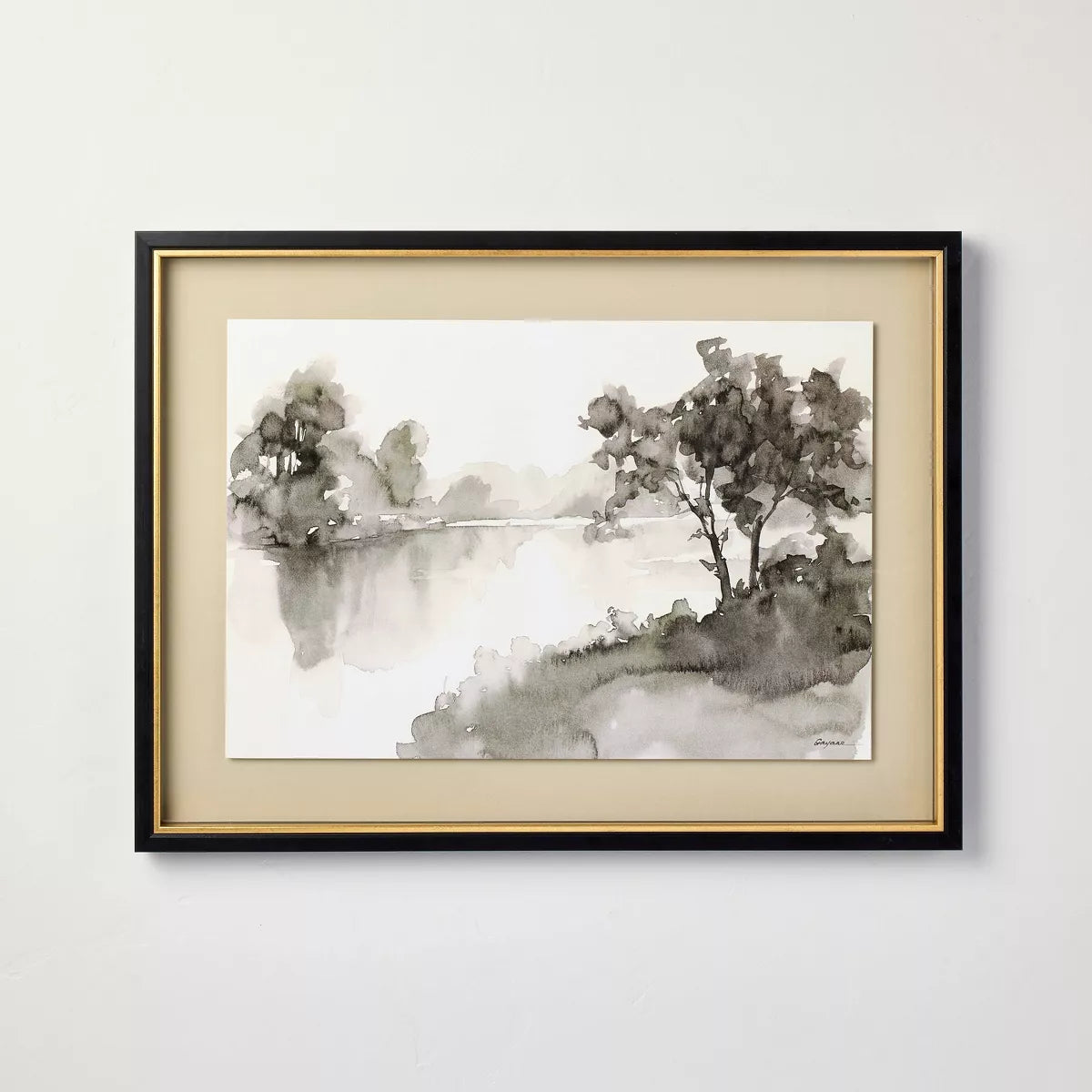 18"x24" Washed Stream Framed Wall Art SHOWROOM ITEM