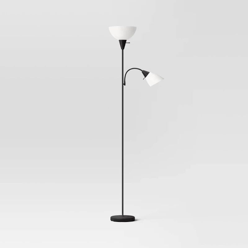 Torchiere with Task Light Floor Lamp