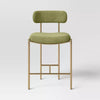 Orion Luxe Backed Counter Height Barstool with Brass Legs