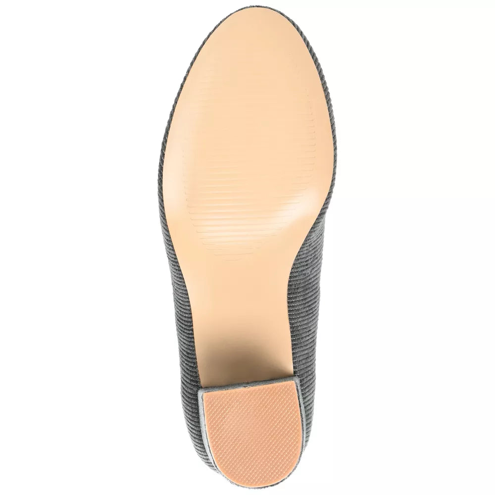 Women's Fai Round Toe Mid Block Heel Pumps