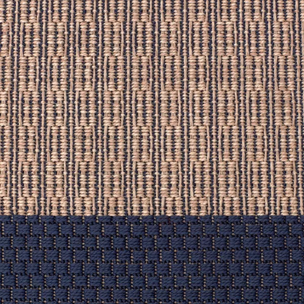 9'2"x12' Frame Outdoor Rug Navy - Weather-Resistant, UV-Protected Area Rug