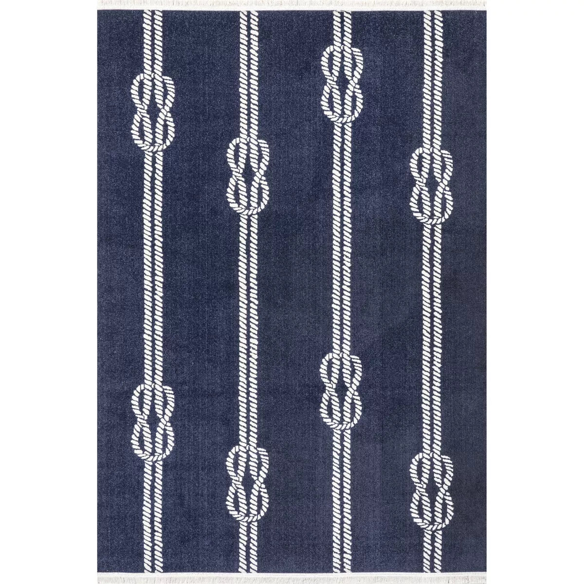 Ida Coastal Ropes Indoor/Outdoor Fringe Area Rug