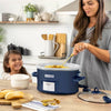 Cook & Carry One Touch Programmable Slow Cooker Poseidon Blue: Locking Lid, Dishwasher-Safe Parts