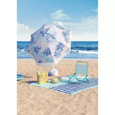 Outdoor Patio Beach Umbrella with Fringe
