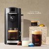 Vertuo Deluxe Espresso and Coffee maker Bundle: Piano Black, 12 Capsules, Removable Water Reservoir