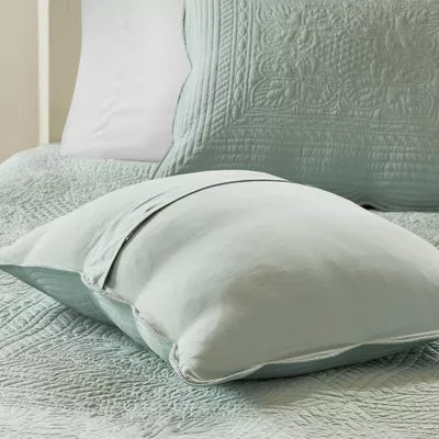 3pc Genoa Scalloped Edge Reversible Coverlet Set - Full/Queen