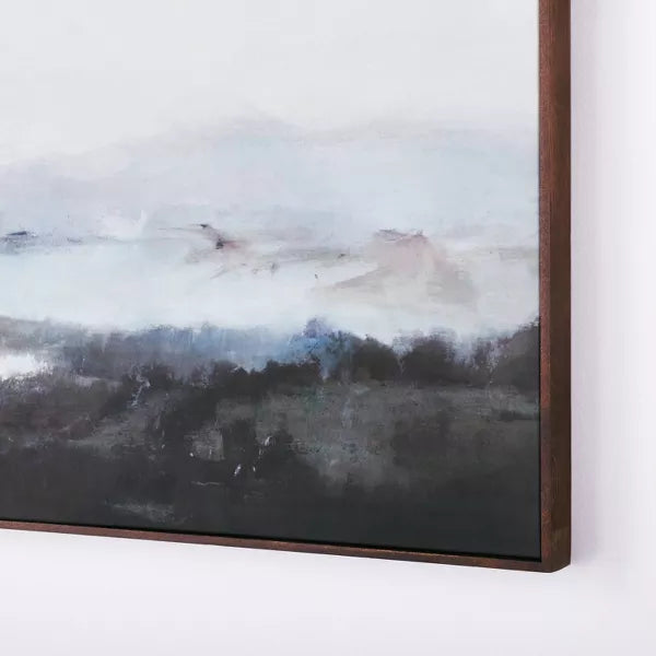 Dreary Abstract Landscape Framed Wall Canvas