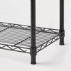 4 Tier Wire Shelving Black - Steel Utility Storage, Adjustable Feet & Shelves