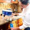 Classic 30-Cup Water Dispenser Filtration System - Blue/White: BPA-Free, Filters Chlorine & Mercury, 40-Day Filter Life