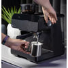 Profile Semi Automatic Stainless Steel Espresso Maker and Frother Black: Electric Coffee Machine, 10 Cup Capacity