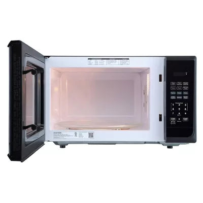 Microwave Oven - Stainless Steel Black: Countertop, Child Lock, 6 One-Touch Settings