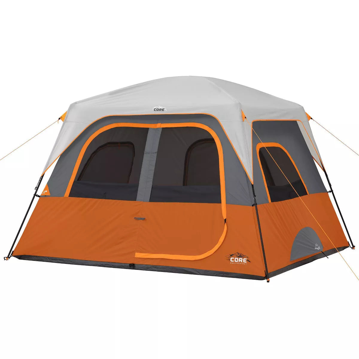6 Person Straight Wall Tent - Orange