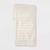Textured Faux Fur Reversible Throw Blanket